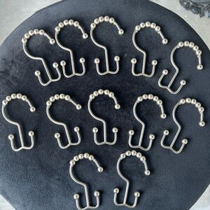 12 shower curtain hooks
